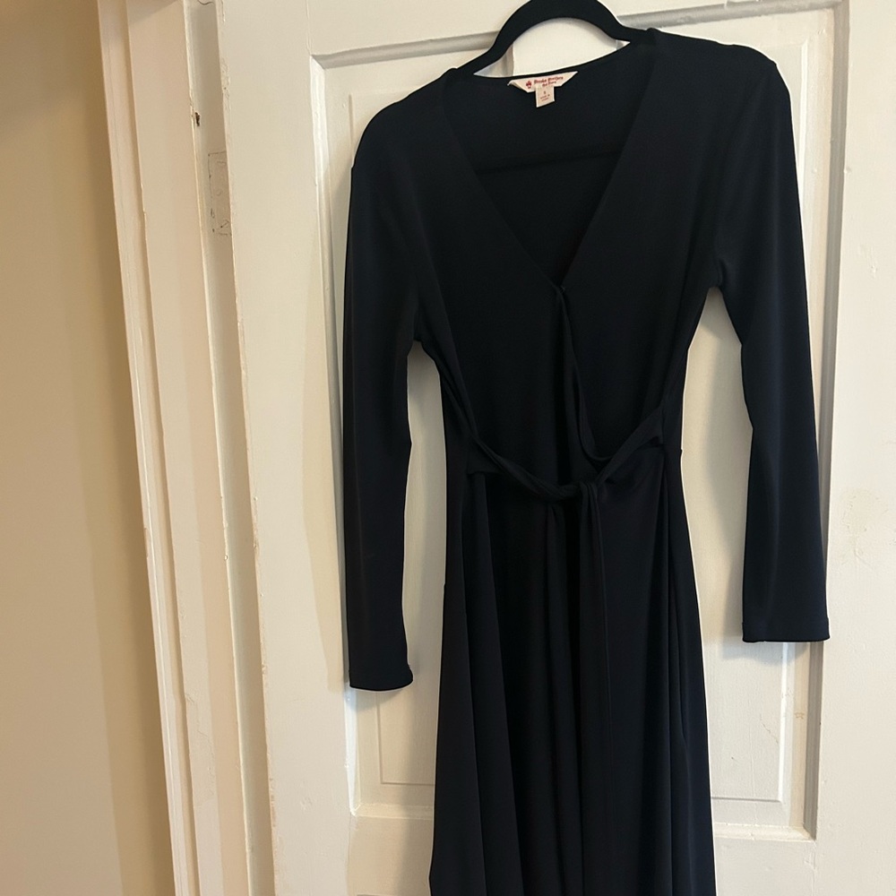 Elegant Navy Wrap Dress